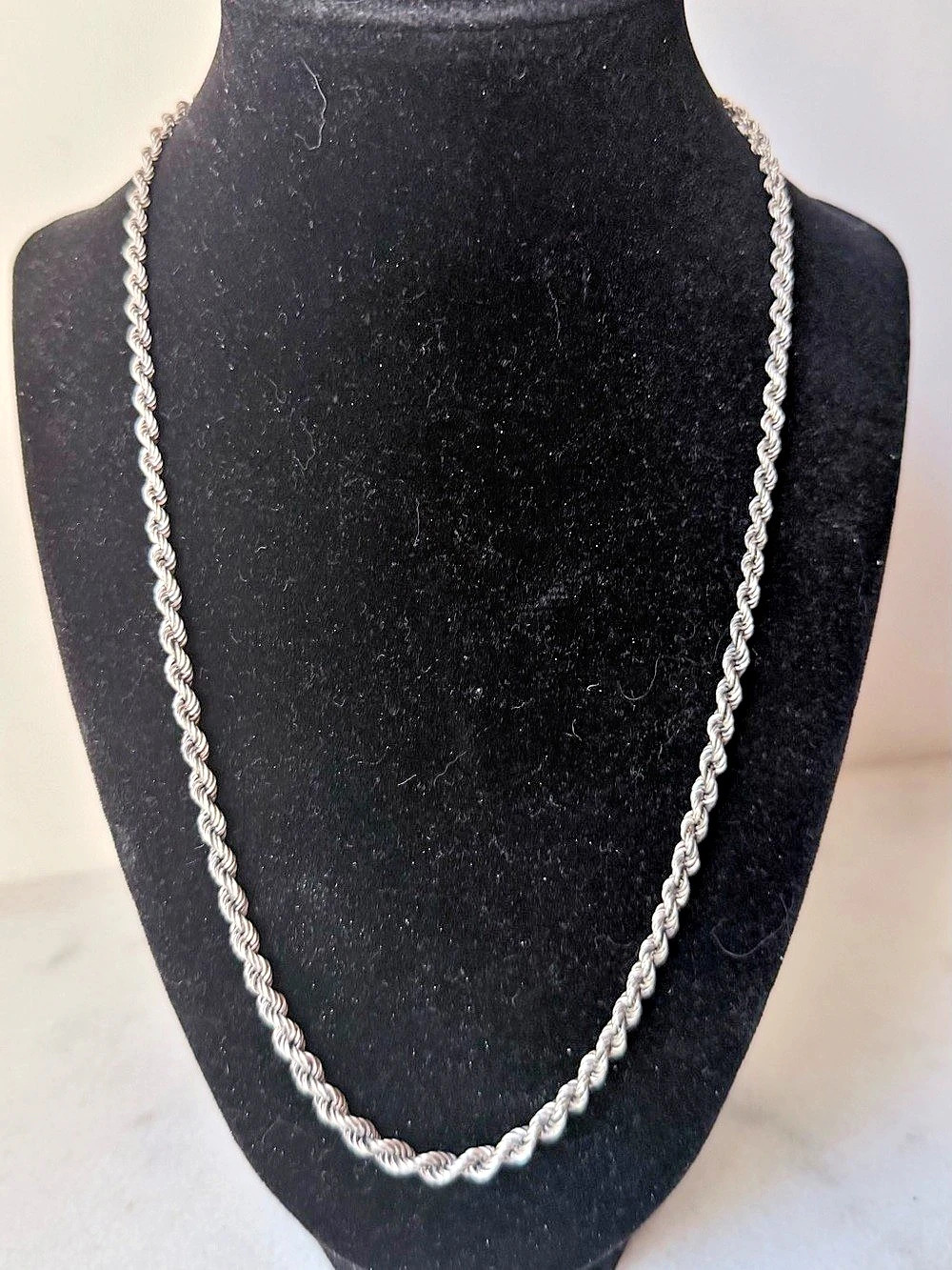 Vintage Italian Sterling Silver Rope Chain Necklace 925 – 19.99g Zorzan Silvano